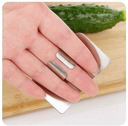 Kitchen - Steel Finger Guard Cut Cutting Protector (Pack of 2)