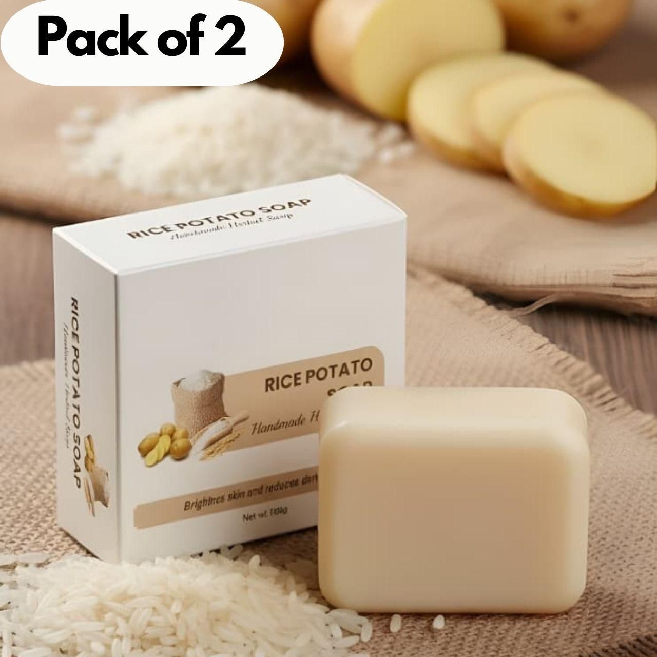 Rice Potato Soap 100 gm each Pack of 2